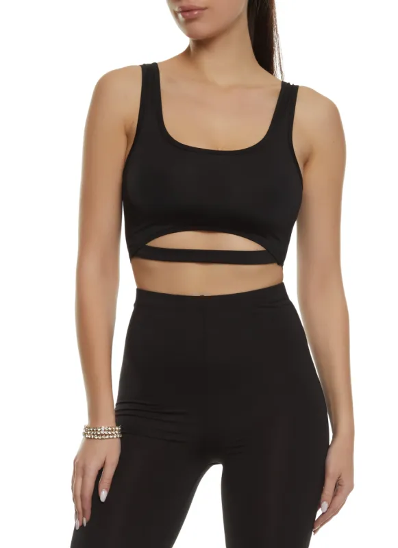 Cut Out Cropped Tank Top sold by Rainbow
