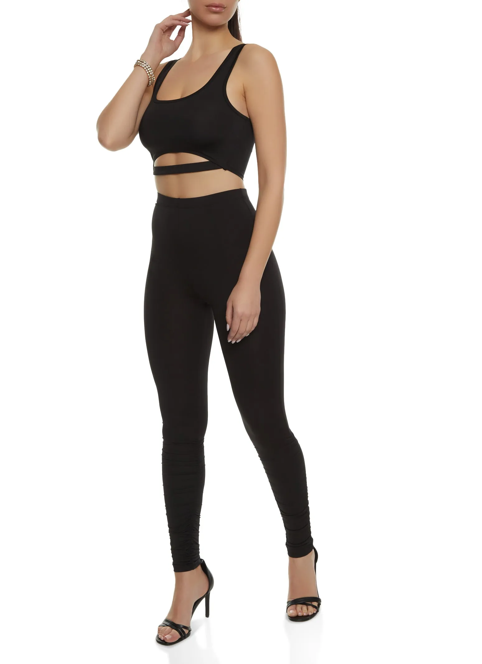 Cut Out Cropped Tank Top sold by Rainbow product image thumbnail 2