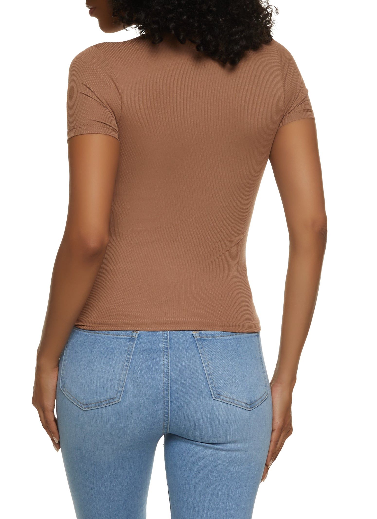 Ribbed Crew Neck T Shirt sold by Rainbow product image thumbnail 2