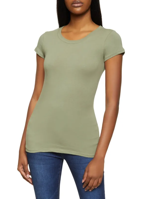 Solid Crew Neck Tee sold by Rainbow