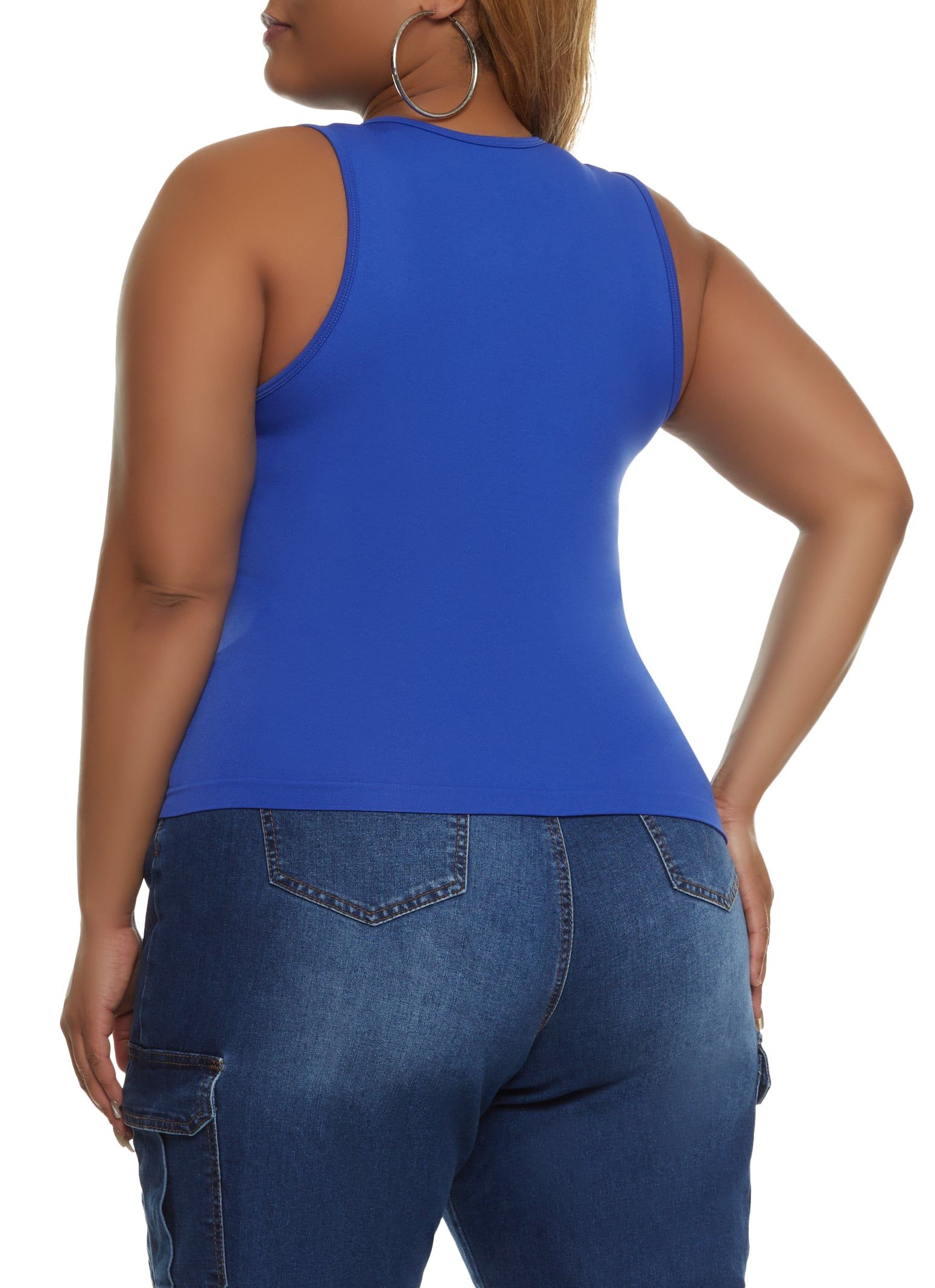 Plus Size Seamless Laser Cut Tank Top sold by Rainbow product image thumbnail 2