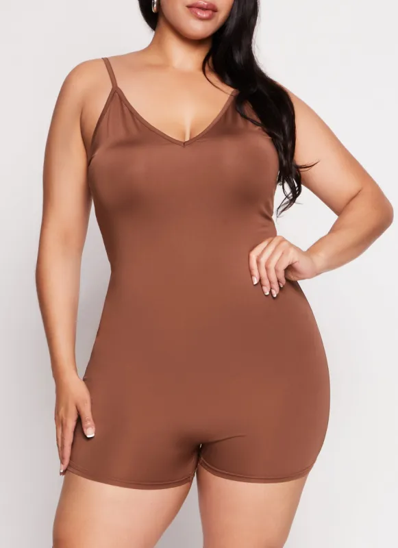 Plus Size Daisy V Neck Romper sold by Rainbow