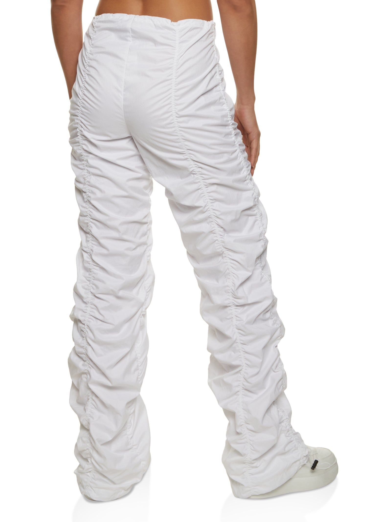 Nylon Ruched Drawstring Parachute Pants sold by Rainbow product image thumbnail 2