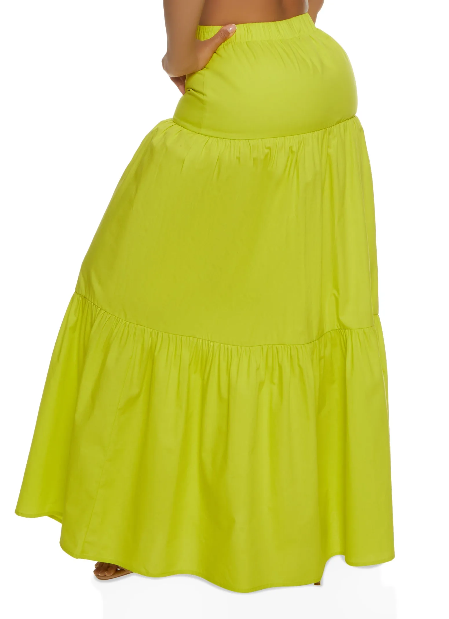 Poplin Tiered Maxi Skirt sold by Rainbow product image thumbnail 2