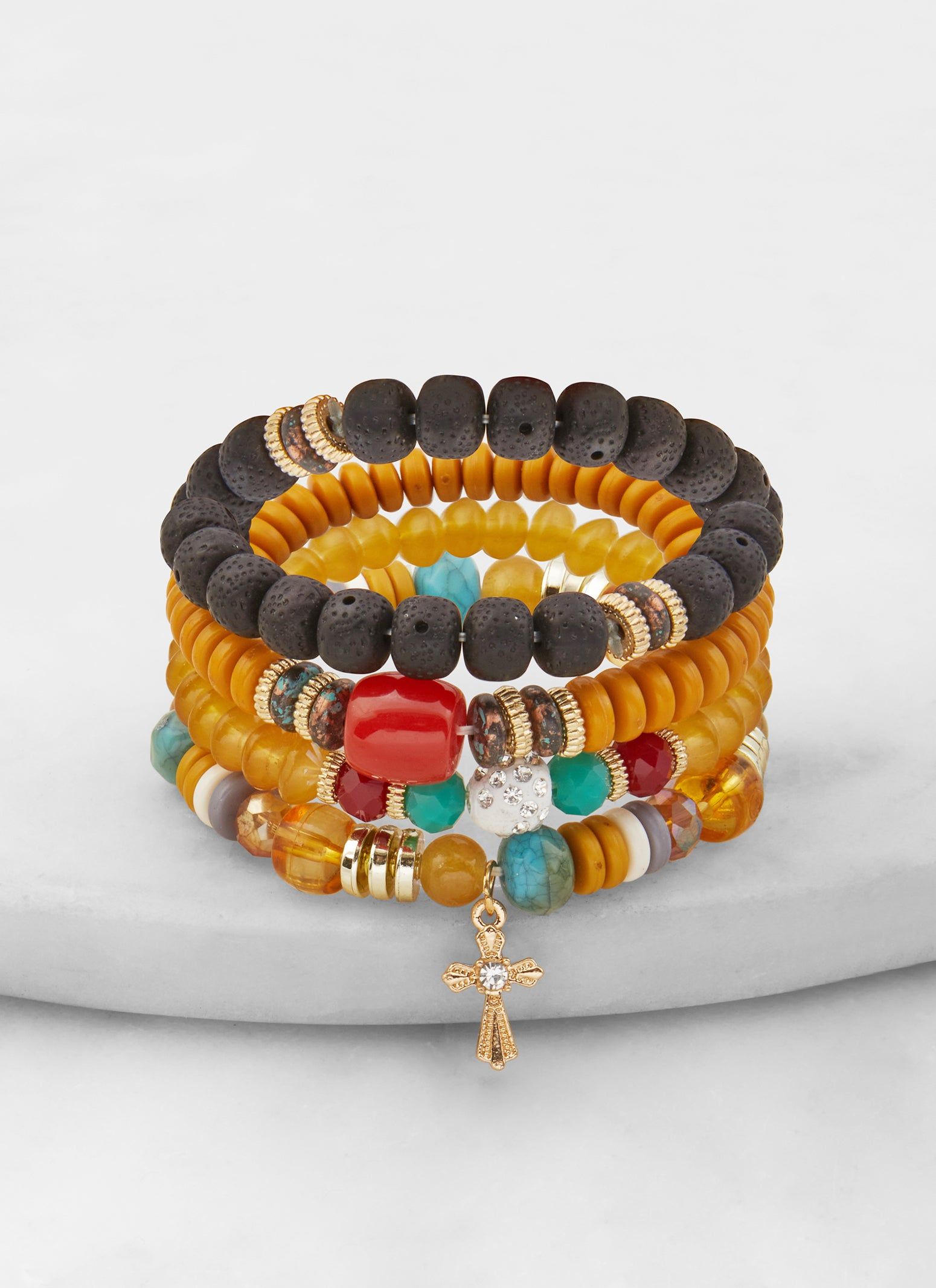 Set of 4 Stretch Bracelets sold by Rainbow