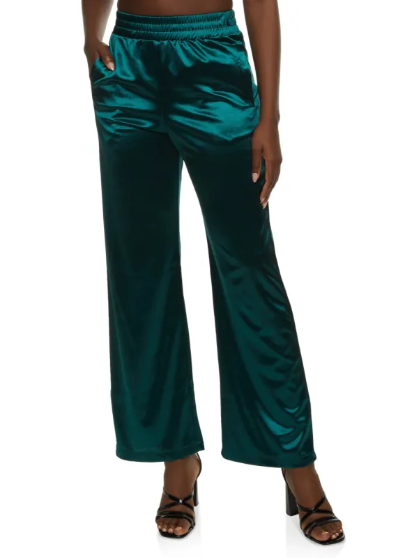 Satin Solid Wide Leg Pants sold by Rainbow