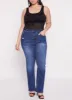 Plus Size Seamless Ribbed Laser Cut Tank Bodysuit sold by Rainbow