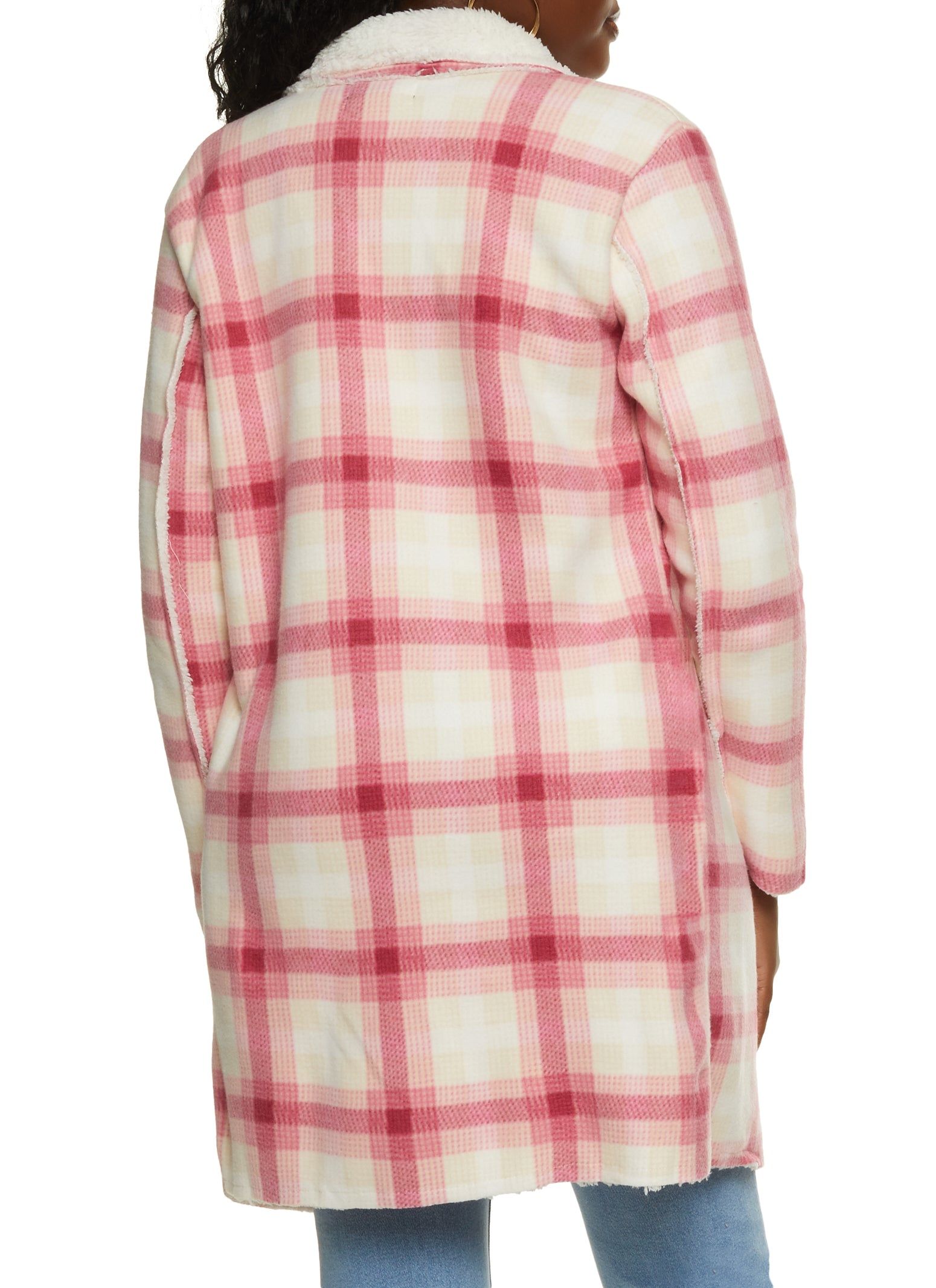 Sherpa Lined Open Front Longline Jacket sold by Rainbow product image thumbnail 3