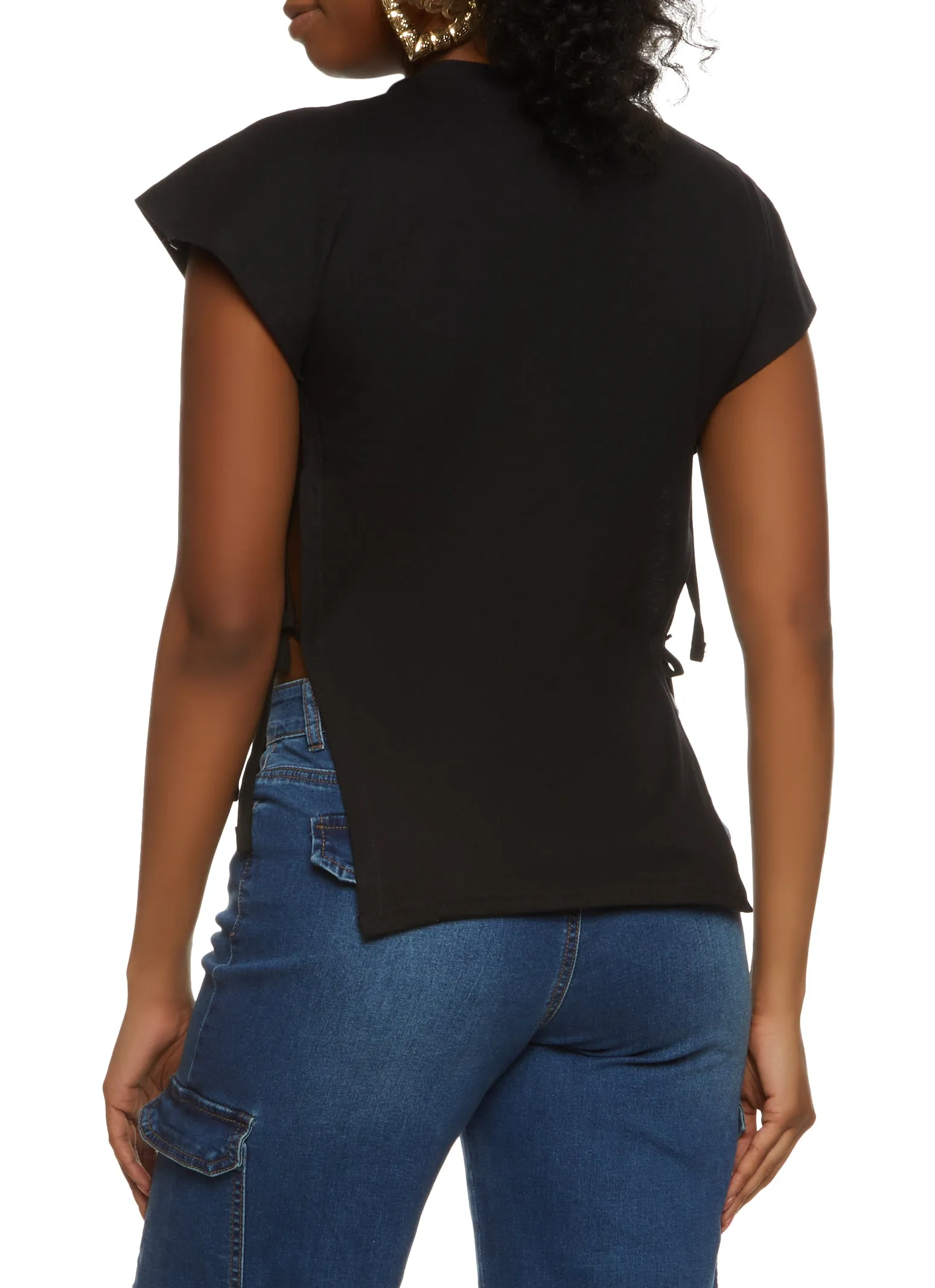 Melanin Every Shade Slays Side Tie Tee sold by Rainbow product image thumbnail 2