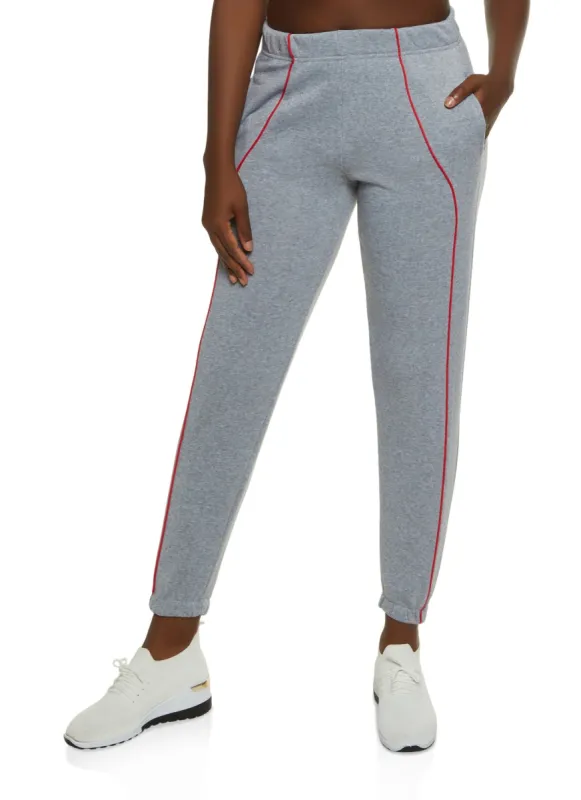 Fleece Stripe Detail Sweatpants sold by Rainbow