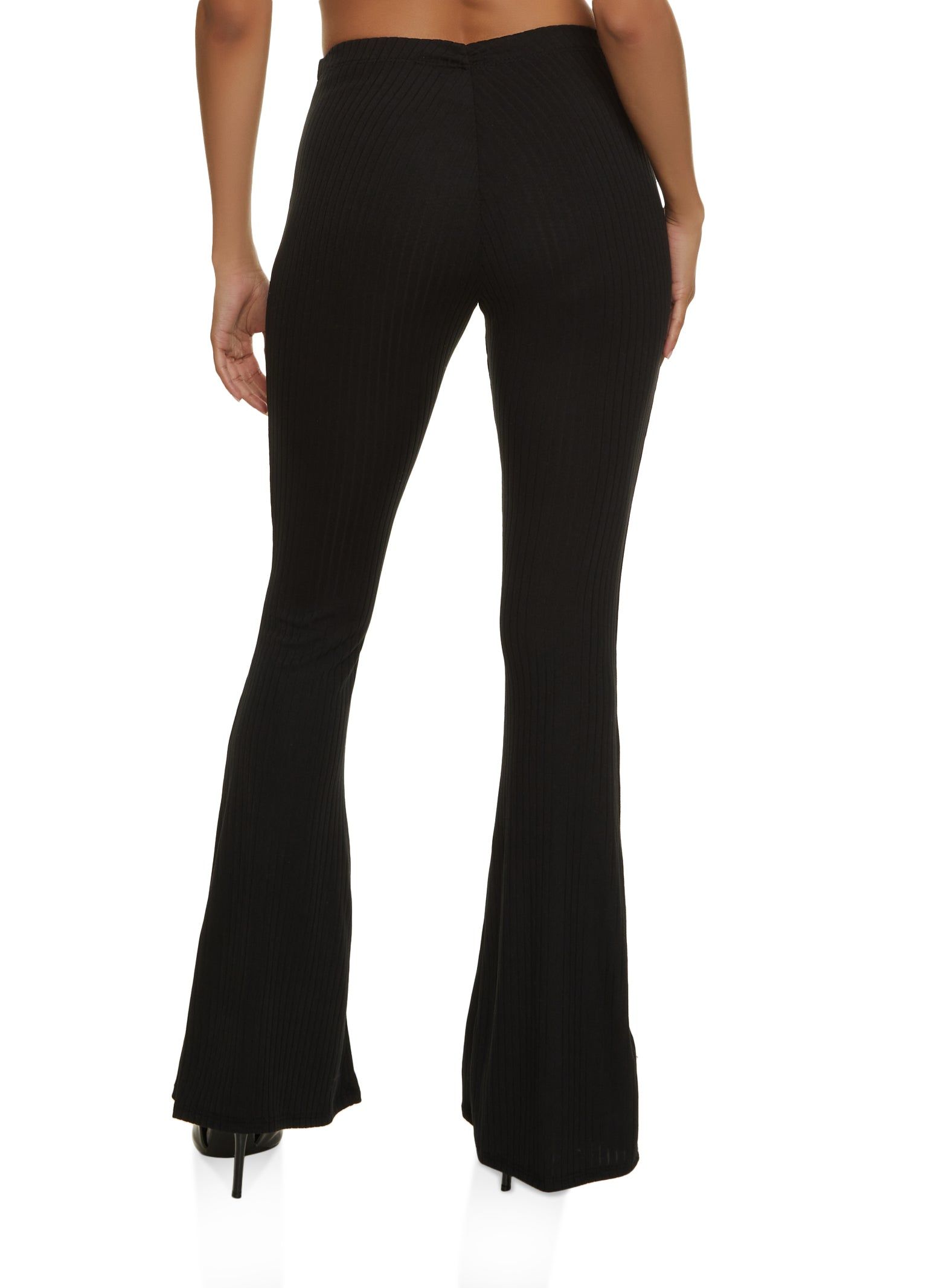 Ribbed Knit Pull On Flared Pants sold by Rainbow product image thumbnail 2