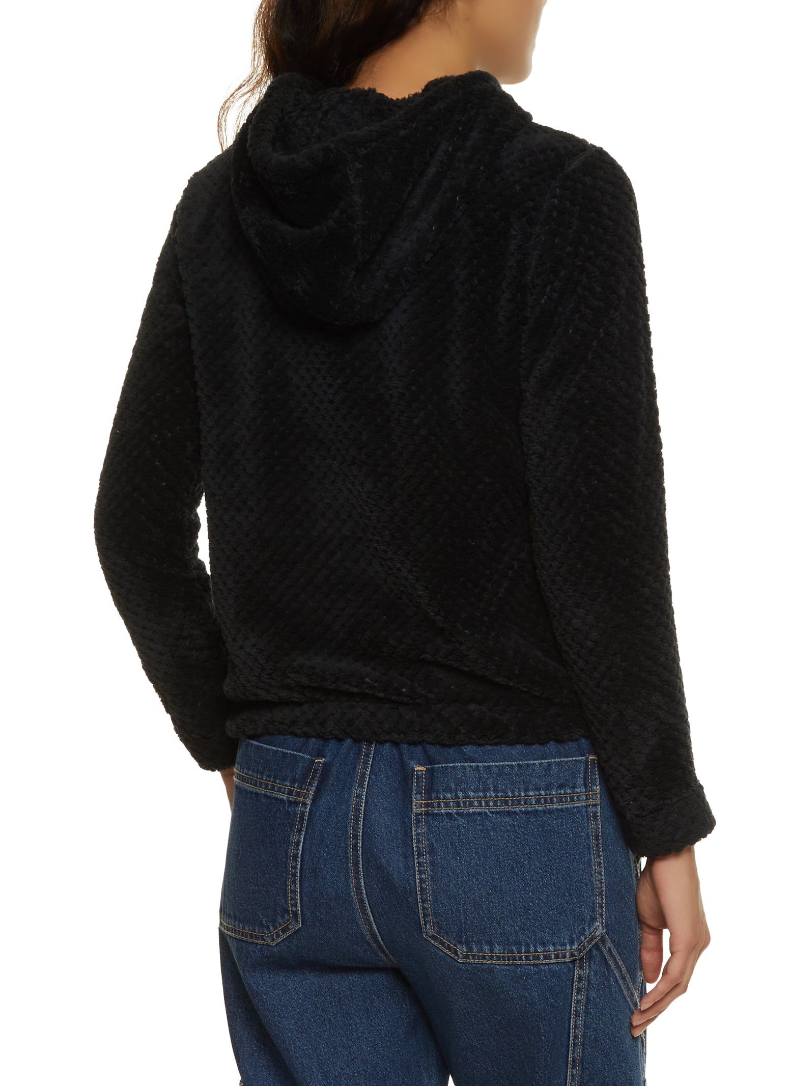 Quilted Plush Pullover Hoodie sold by Rainbow product image thumbnail 2