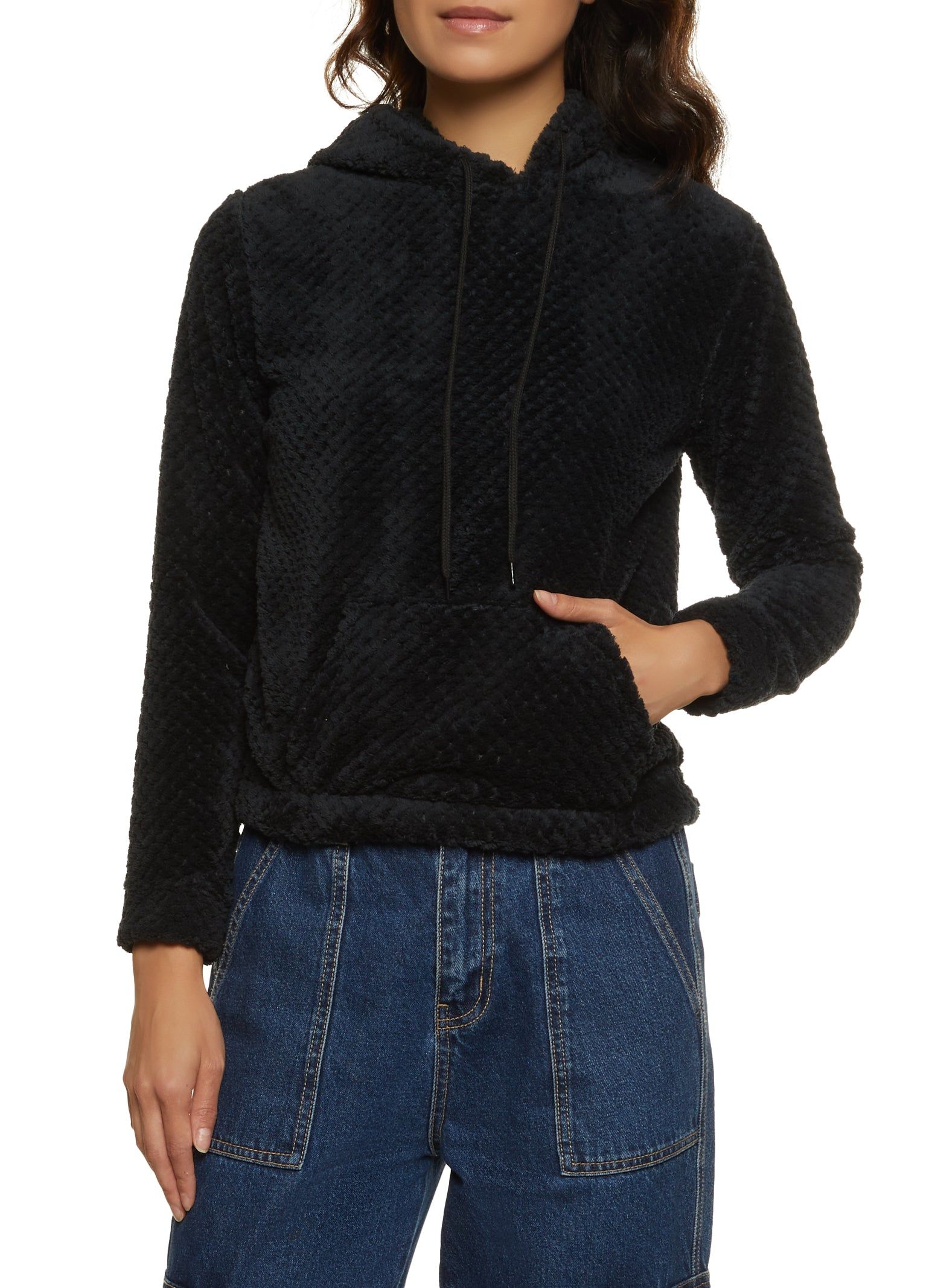 Quilted Plush Pullover Hoodie sold by Rainbow