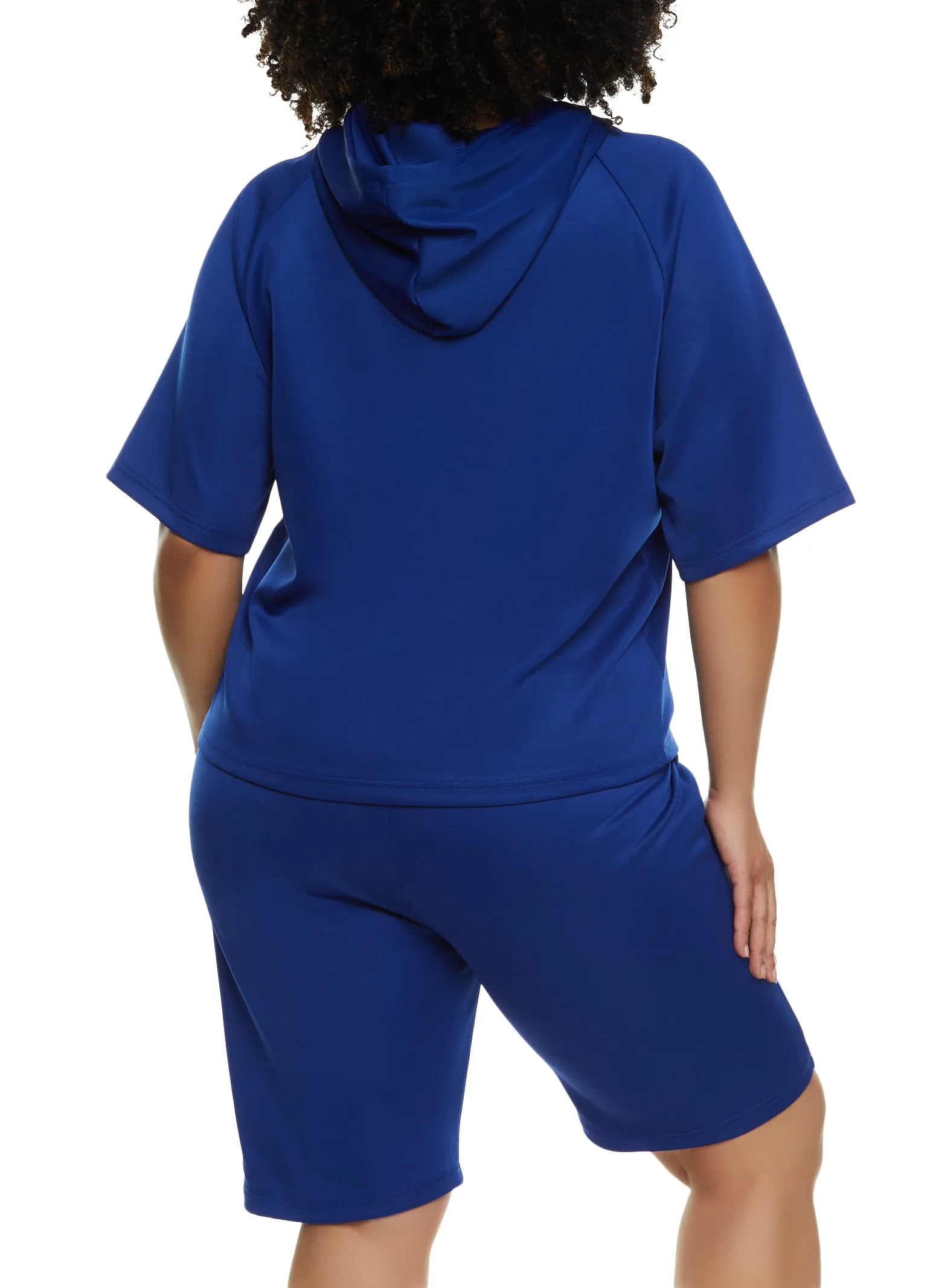 Plus Size Short Sleeve Hooded Top sold by Rainbow product image thumbnail 3