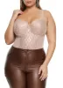 Plus Size Sequin Mesh Bustier Bodysuit sold by Rainbow