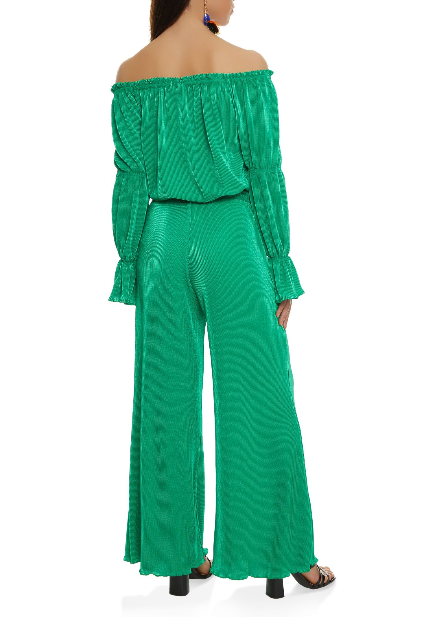 Plisse Off the Shoulder Jumpsuit sold by Rainbow product image thumbnail 2