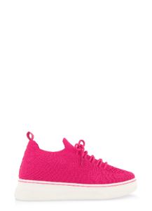 Textured Knit Lace Up Platform Sneakers sold by Rainbow