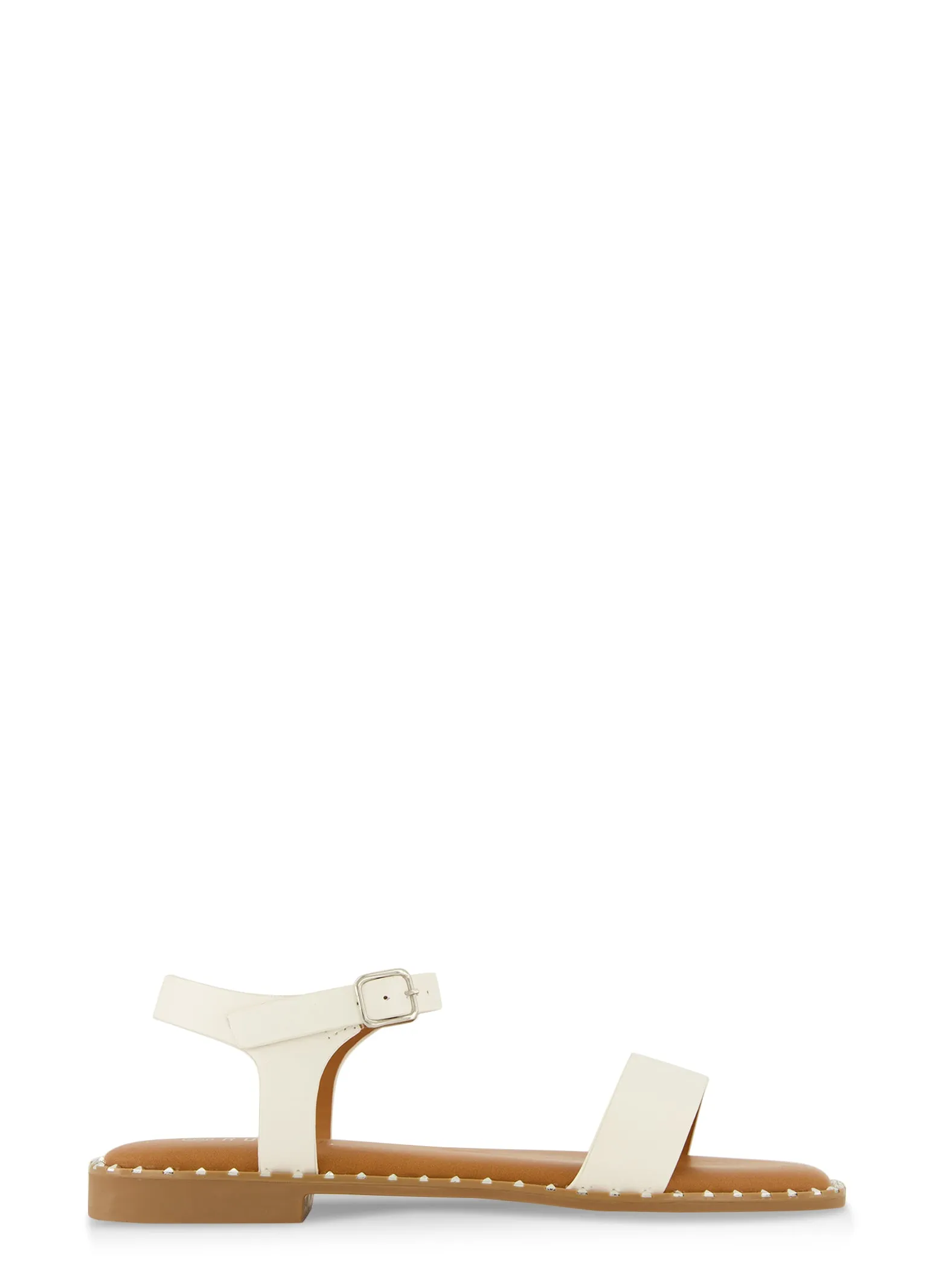 Square Toe Studded Trim Buckle Strap Sandals sold by Rainbow product image thumbnail 2