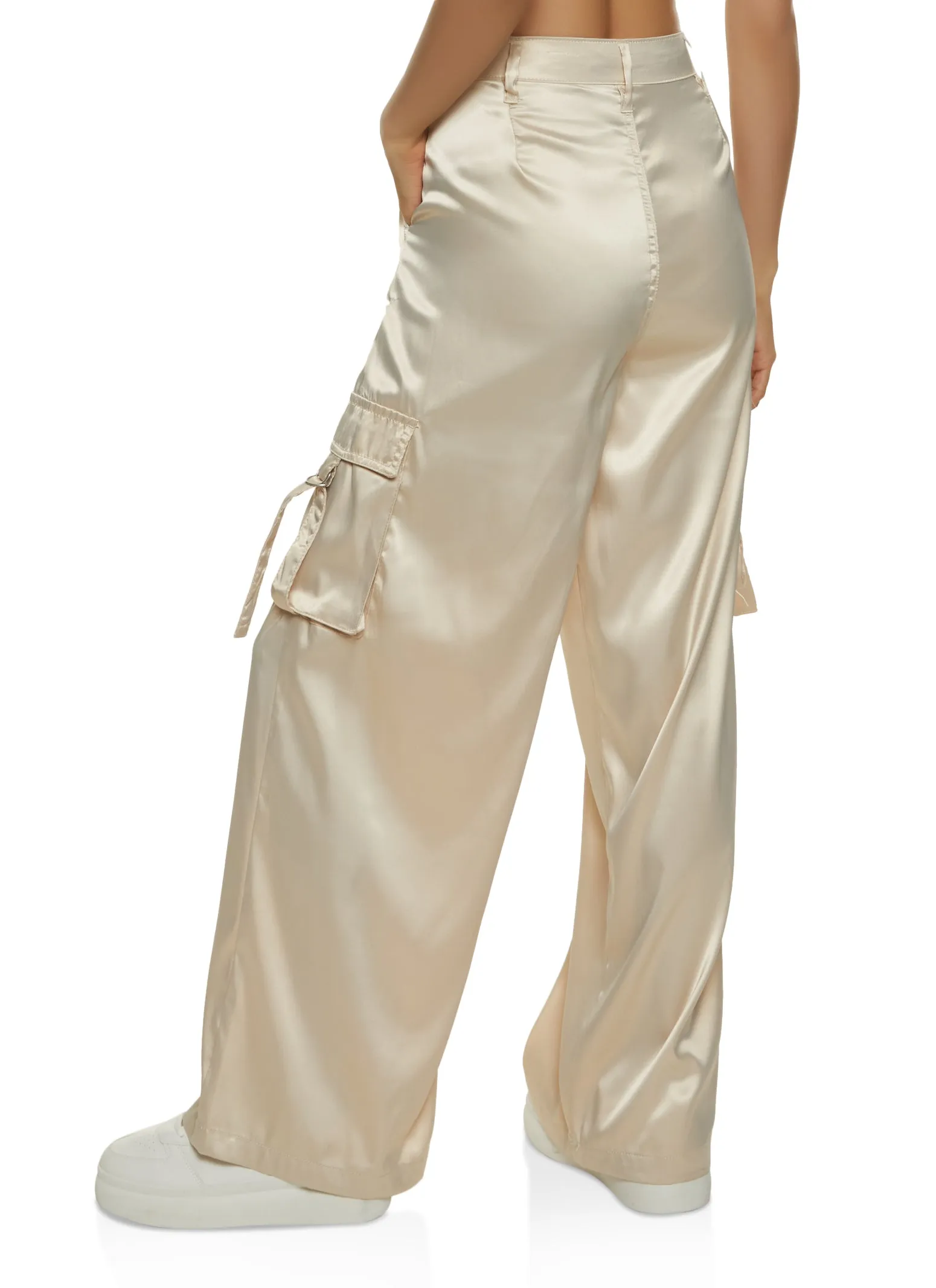 Wide Leg Satin Cargo Pants sold by Rainbow product image thumbnail 3