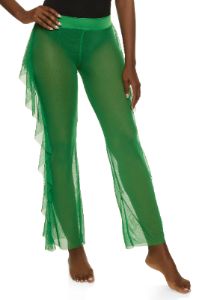 Mesh Ruffled Cover Up Pants sold by Rainbow