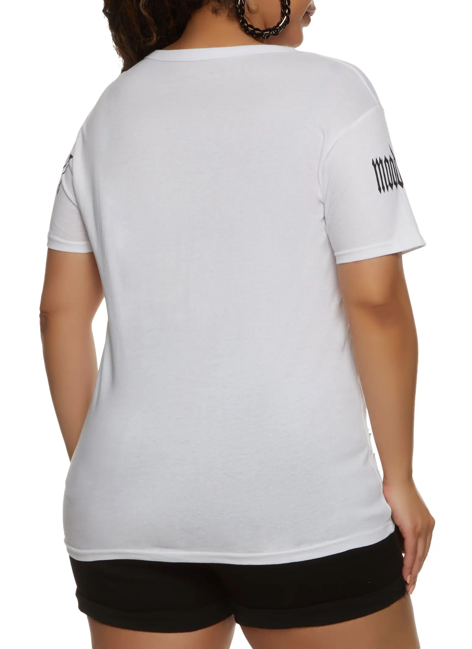 Plus Size Thou Shall Not Try Me Laser Cut T Shirt sold by Rainbow product image thumbnail 2