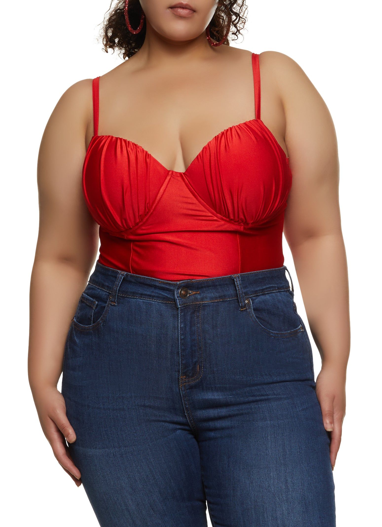 Plus Size Ruched Bustier Bodysuit sold by Rainbow product image thumbnail 2