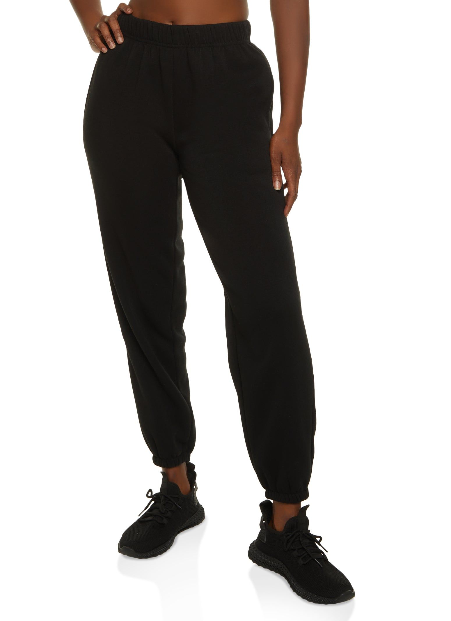 Basic Solid Fleece Joggers sold by Rainbow