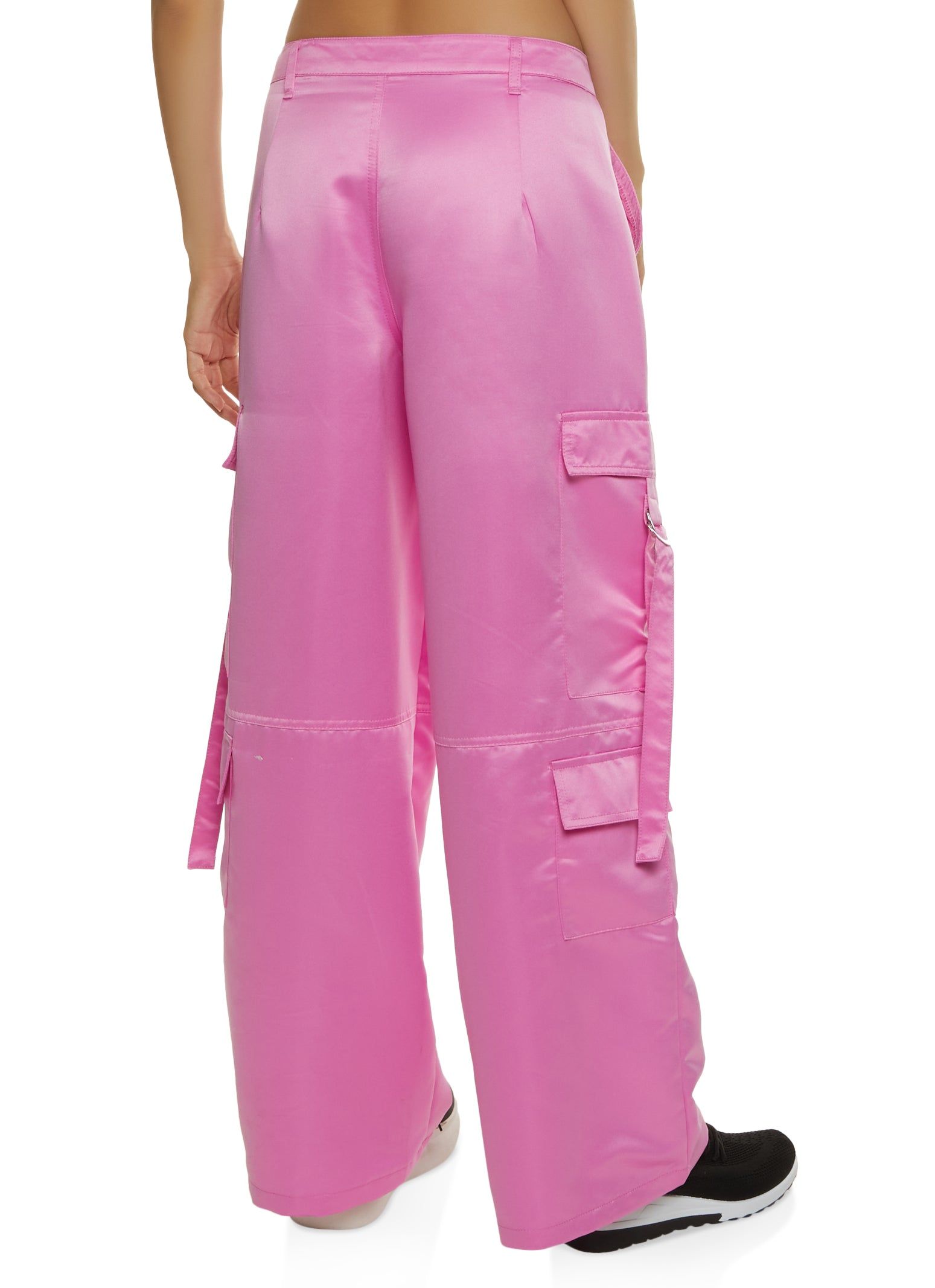 Satin Wide Leg Cargo Pants sold by Rainbow product image thumbnail 3