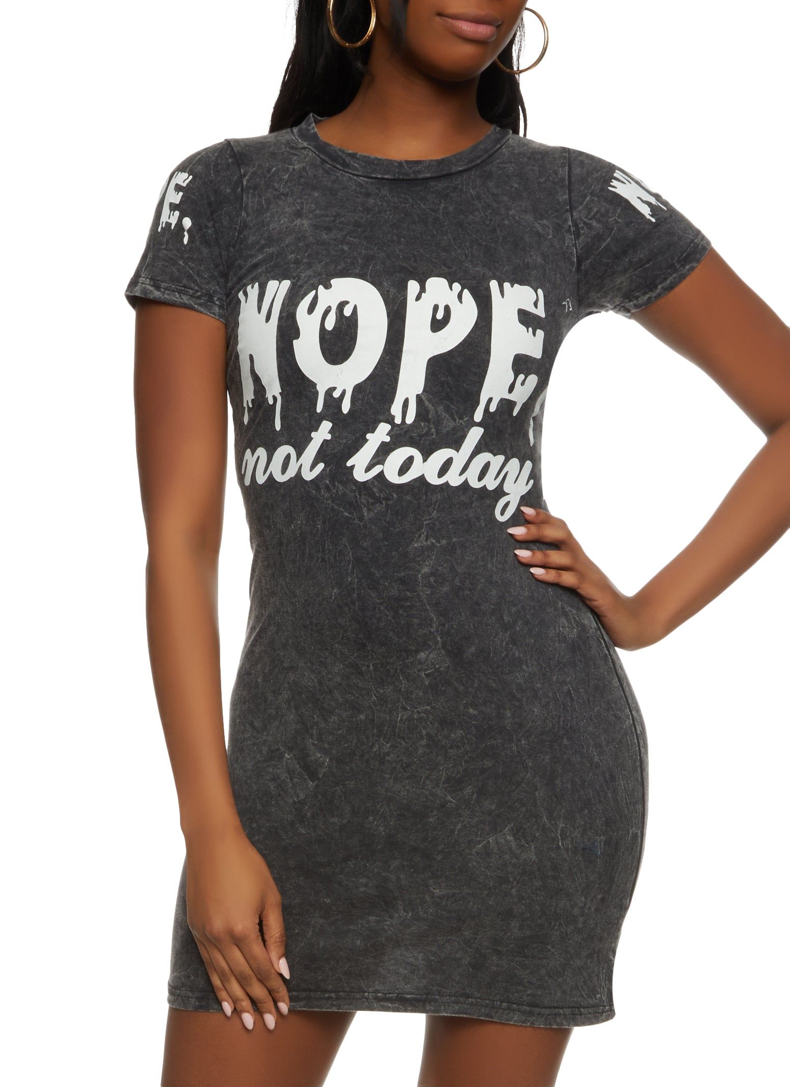 Nope Not Today T Shirt Dress sold by Rainbow product image thumbnail 2