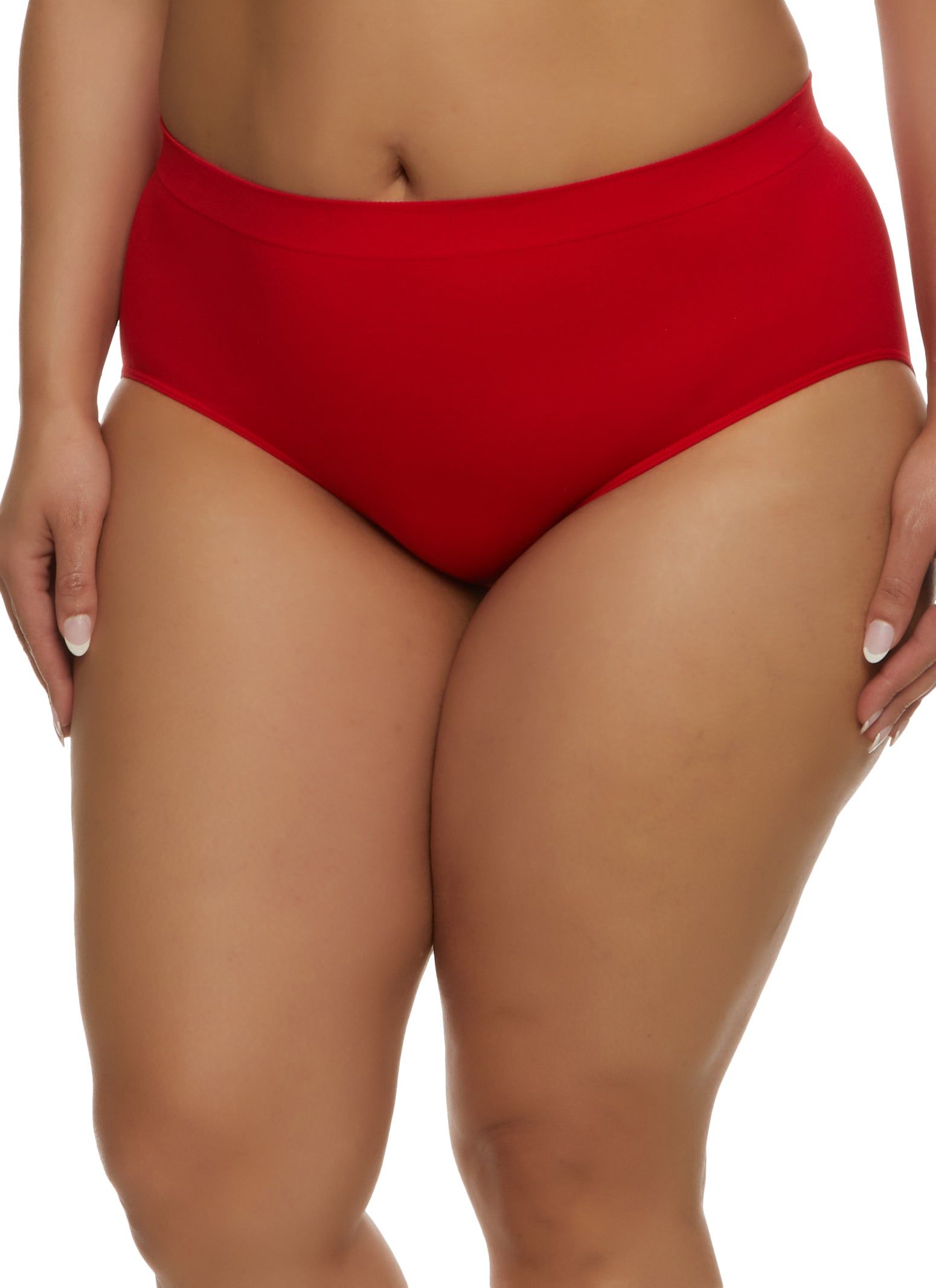 Plus Size Seamless High Waist Bikini Panty sold by Rainbow