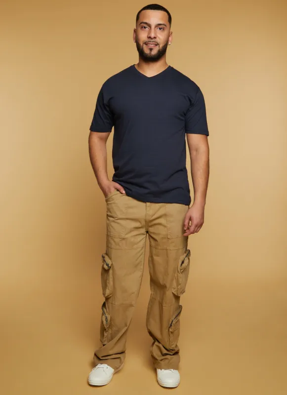 Mens Zipper Detail Cargo Pants sold by Rainbow