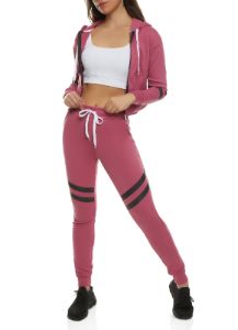 Stripe Detail Zip Front Hoodie sold by Rainbow