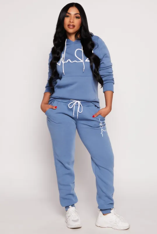 Heartbeat Graphic Joggers sold by Rainbow