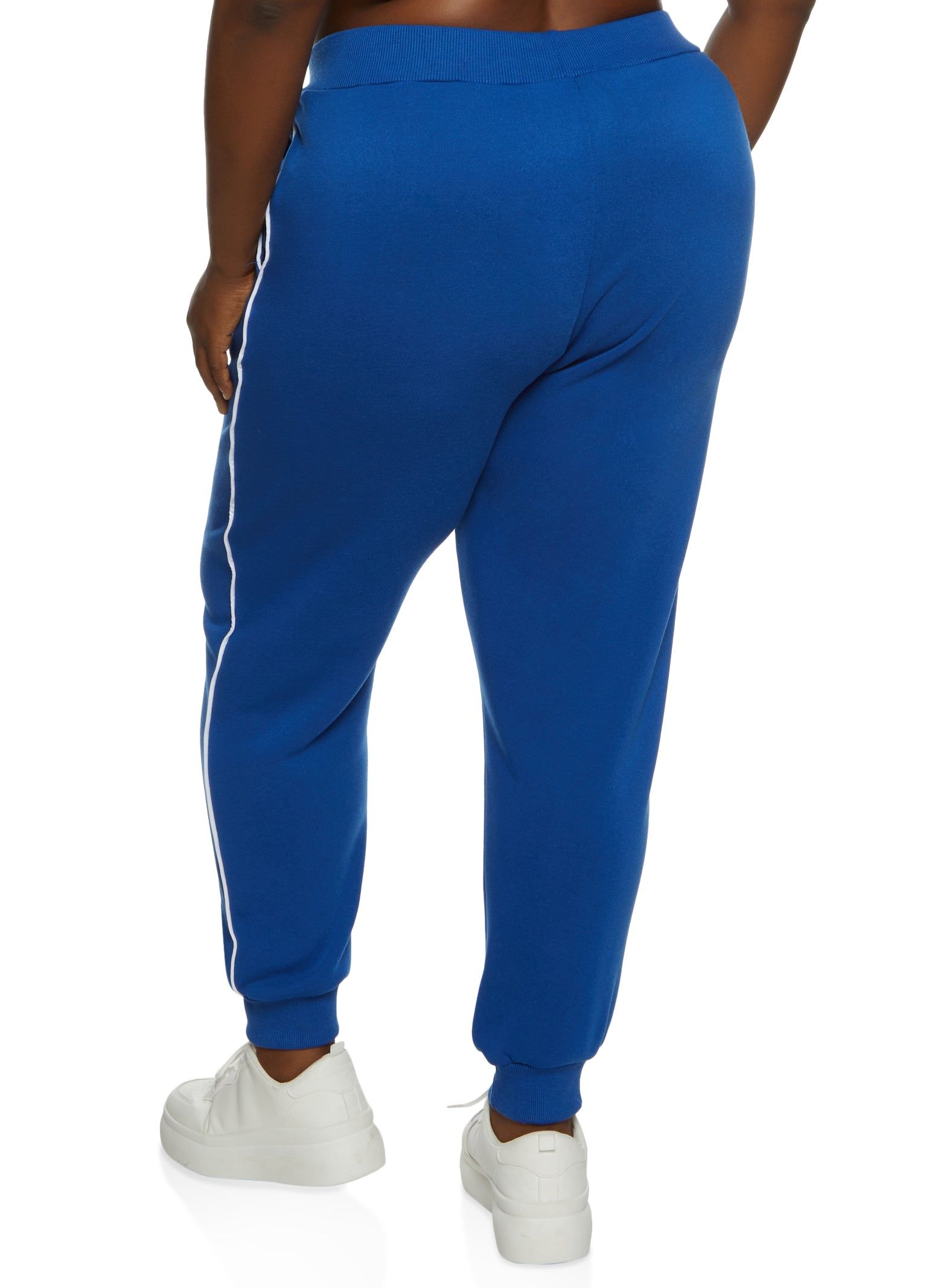 Plus Size Side Contrast Piping Drawstring Joggers sold by Rainbow product image thumbnail 2