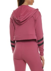 Stripe Detail Zip Front Hoodie sold by Rainbow