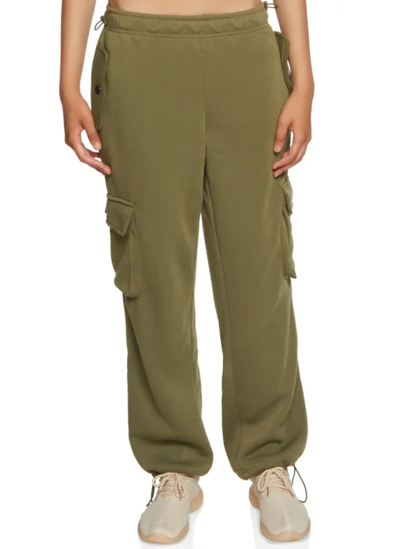 Cargo Pocket Toggle Hem Joggers sold by Rainbow