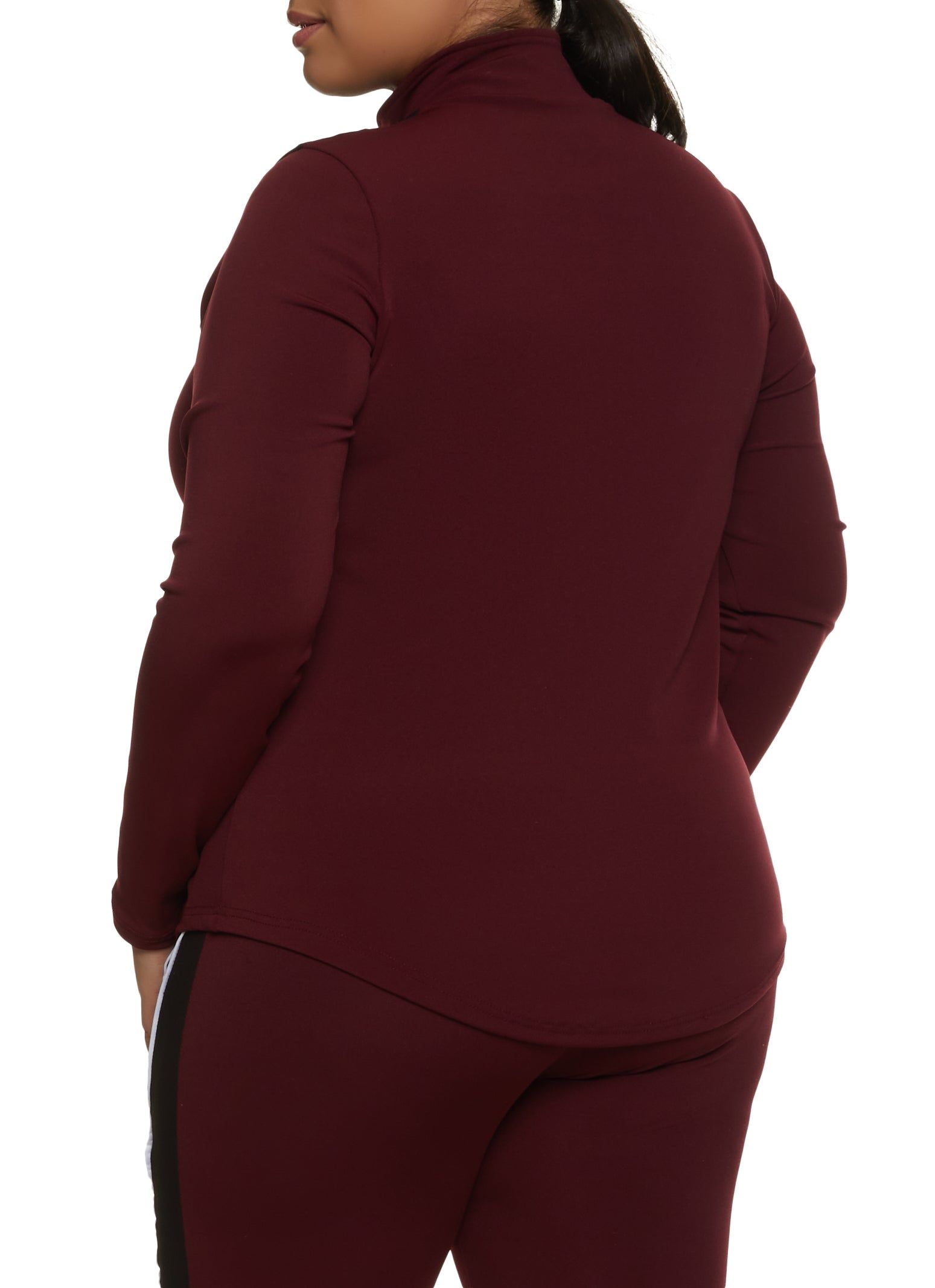 Plus Size Zip Front Mesh Detail Track Jacket sold by Rainbow product image thumbnail 3
