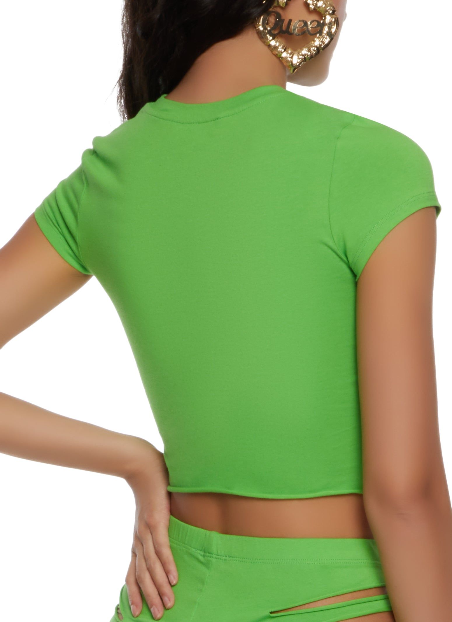 Laser Cut Side Crop Top sold by Rainbow product image thumbnail 3