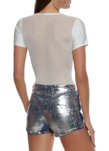 Mesh Short Sleeve Corset Bodysuit sold by Rainbow