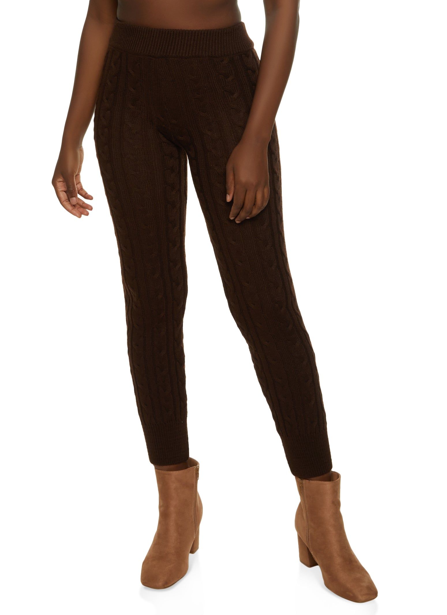 Cable Knit High Waist Leggings sold by Rainbow