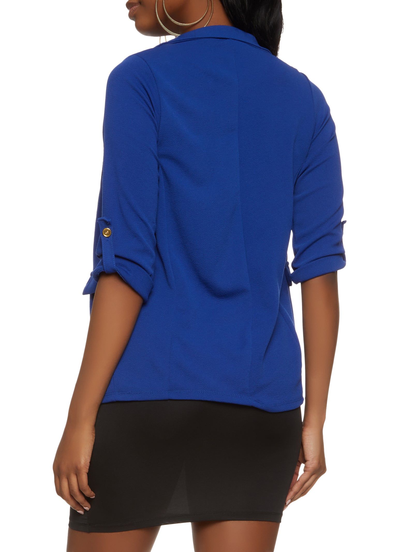 Crepe Knit Quarter Tabbed Sleeve Blazer sold by Rainbow product image thumbnail 2