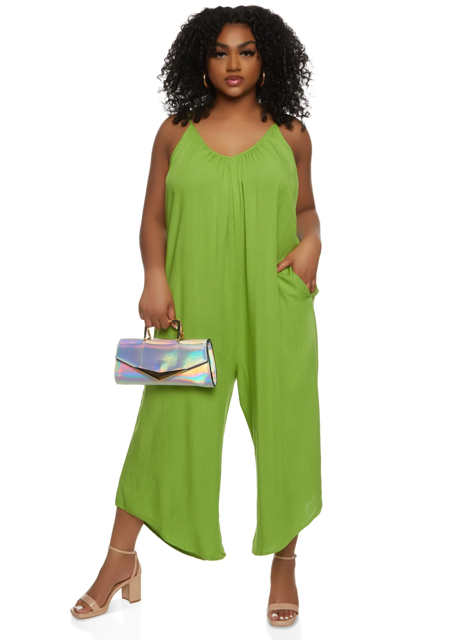 Cropped Wide Leg Jumpsuit sold by Rainbow