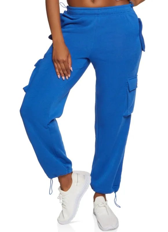 Cargo Pocket Toggle Hem Joggers sold by Rainbow