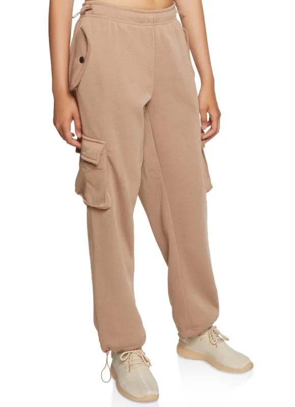 Cargo Pocket Toggle Hem Joggers sold by Rainbow