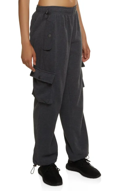 Cargo Pocket Toggle Hem Joggers sold by Rainbow