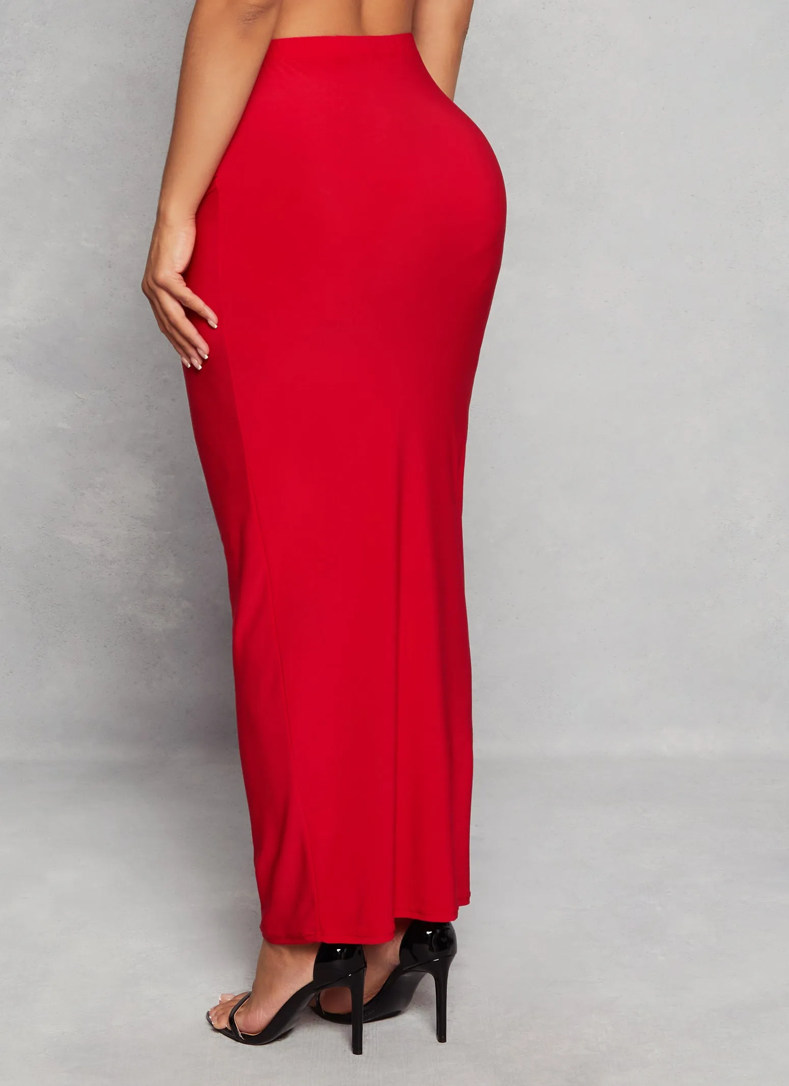 Ruched Waist Maxi Pencil Skirt sold by Rainbow product image thumbnail 3