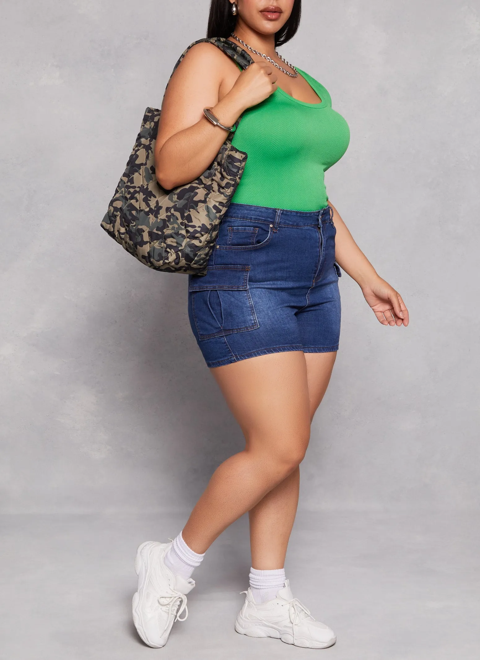 Plus Size Scoop Back Tank Top sold by Rainbow product image thumbnail 2