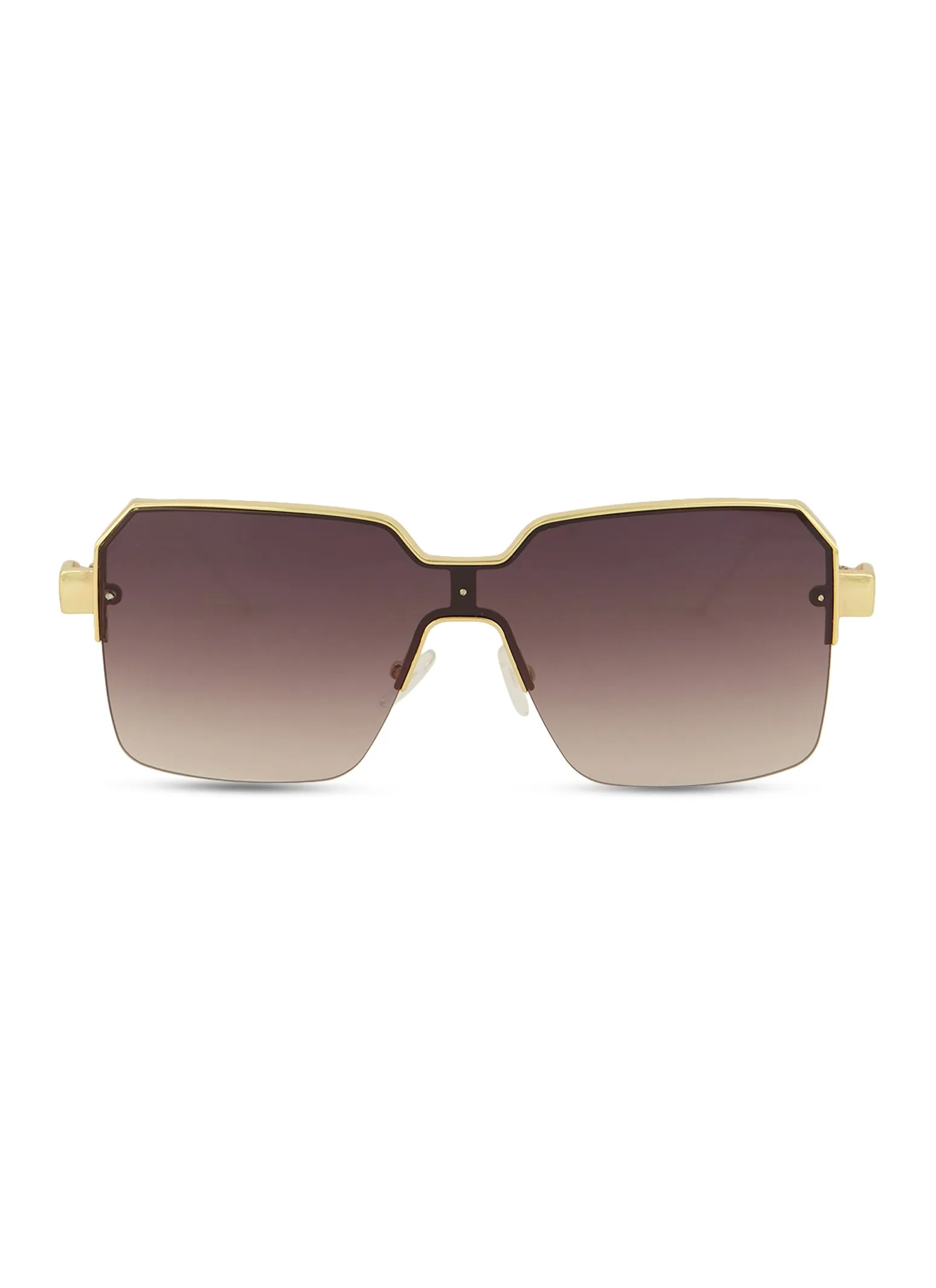 Metallic Detail Ombre Lens Sunglasses sold by Rainbow