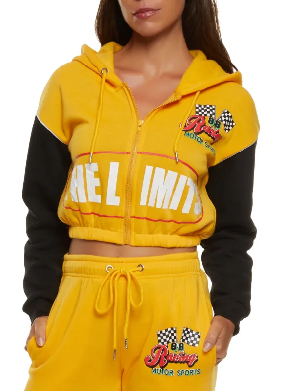 Racing Motor Sports Graphic Zip Front Hoodie sold by Rainbow