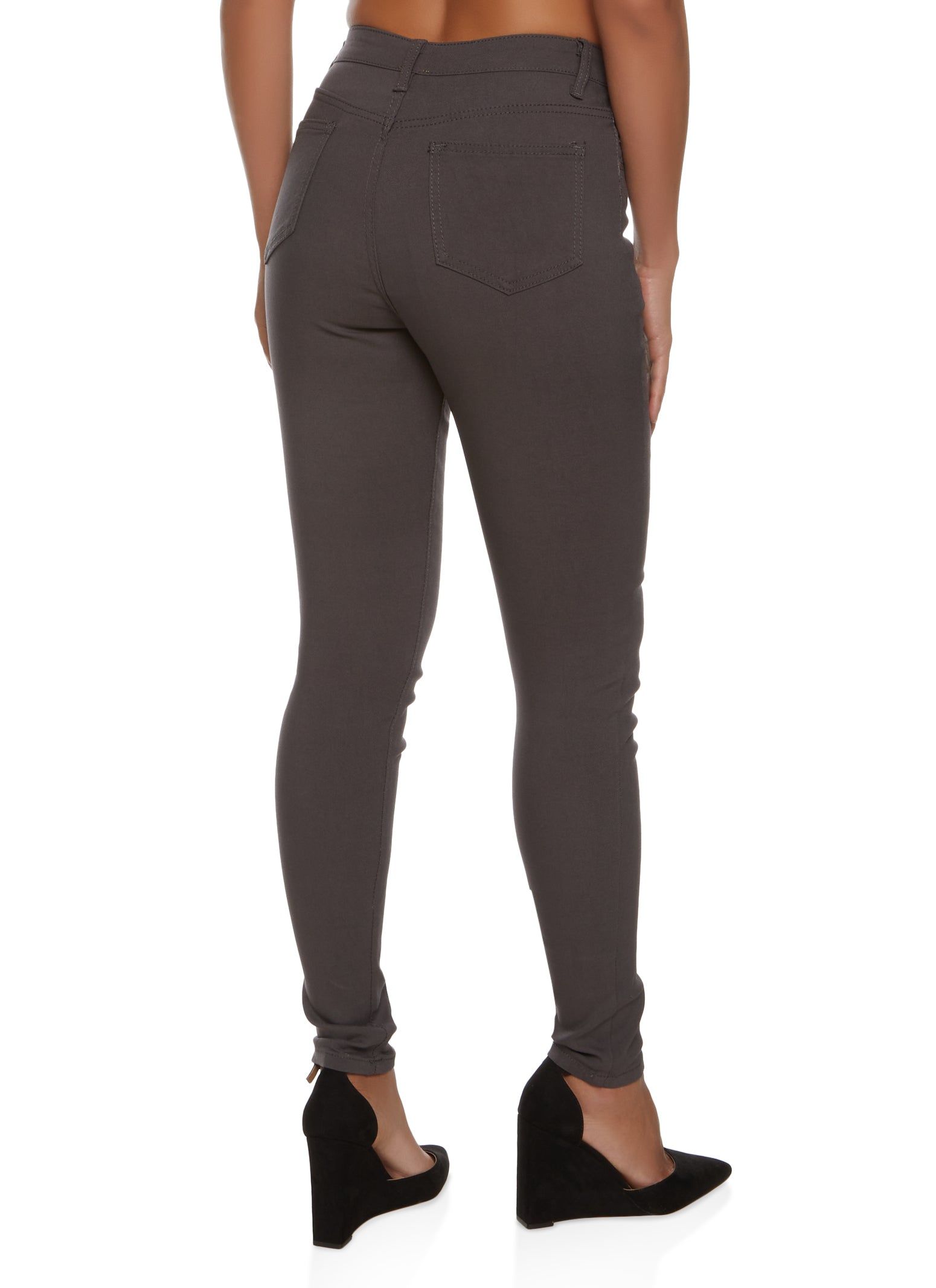 Solid High Waist Skinny Jeans sold by Rainbow product image thumbnail 2